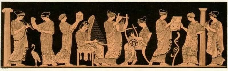 9 Muses | Greek mythology art, Ancient greek art, Greek paintings