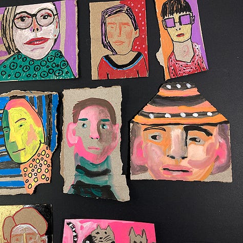 Oil marker portraits by Miz Katie