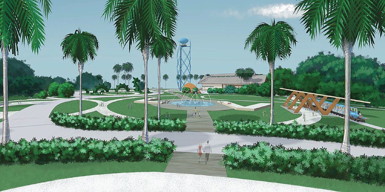 Rendering of Park Golf's proposed aerobar and paid putt putt sport at Ken Thompson nature park Rendering of Park Golf's proposed aerobar and paid putt putt sport at Ken Thompson nature park