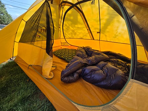 If I do end up replacing this tent, I'm going to miss the ability to be seen from low earth orbit.
