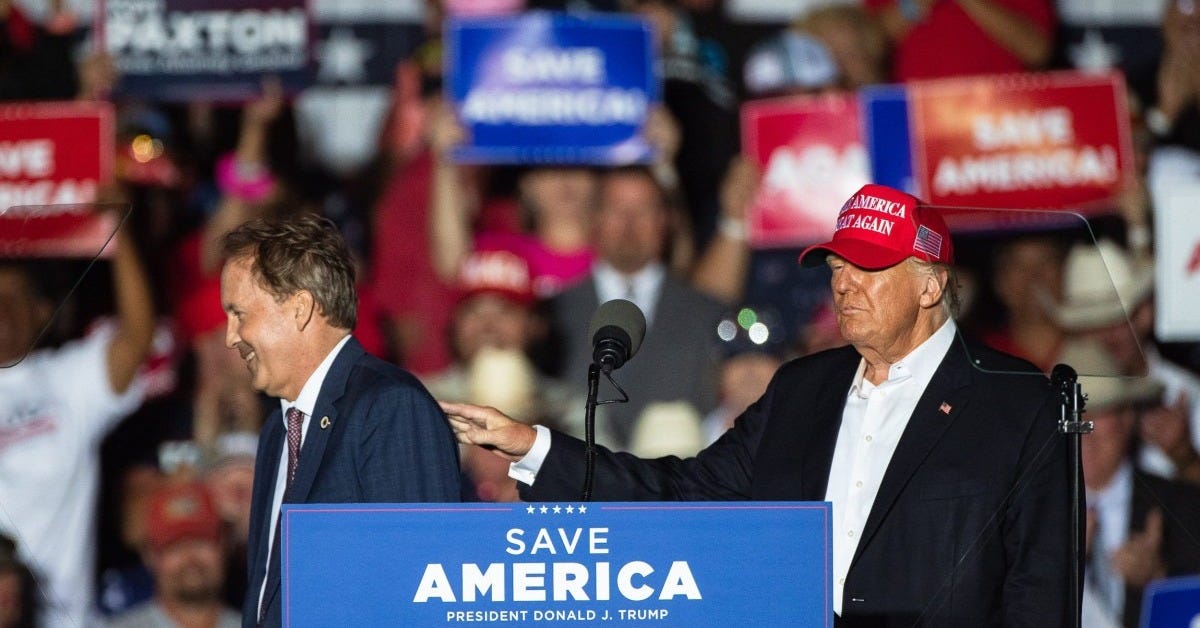 Trump endorses Ken Paxton in Senate GOP runoff Trump endorses Ken Paxton in Senate GOP runoff