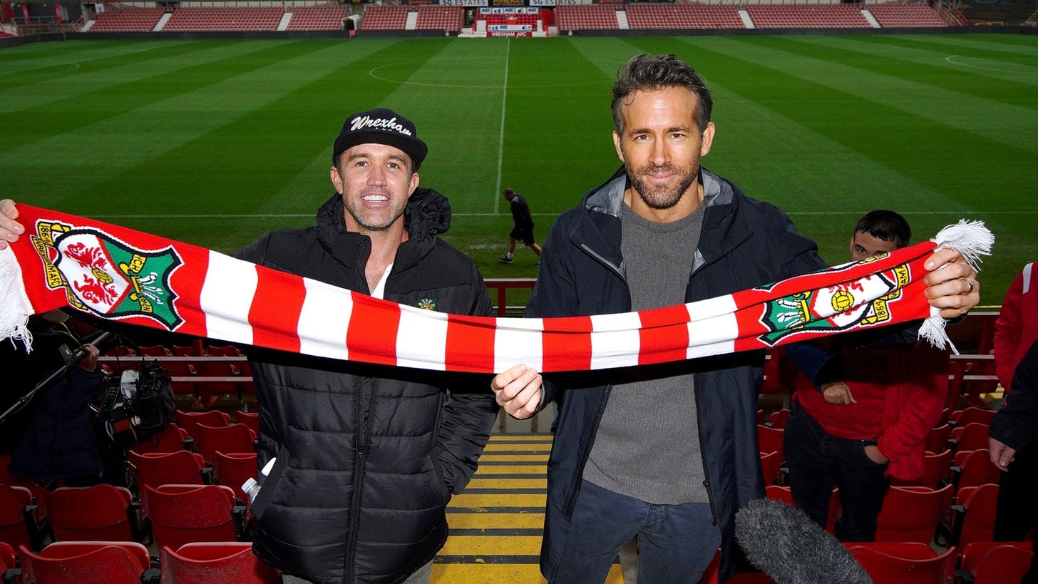 Ryan Reynolds and his Wrexham co-owner Rob McElhenney are dreaming of  taking the fifth-tier Welsh club into the Premier League