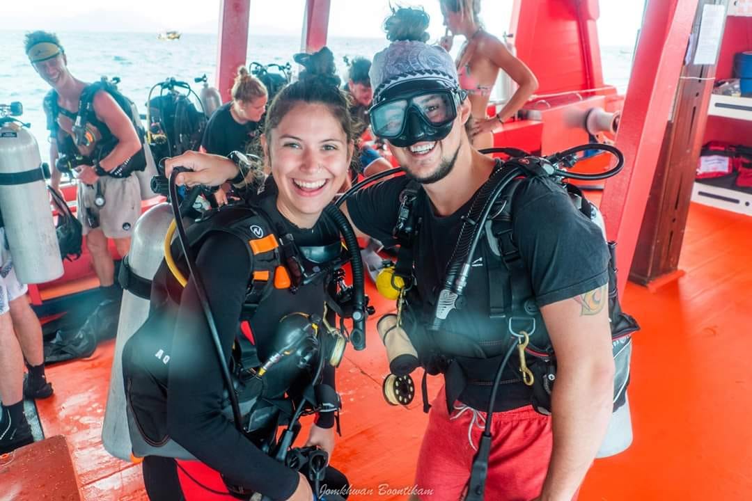 Two Scuba Divers in Gear
