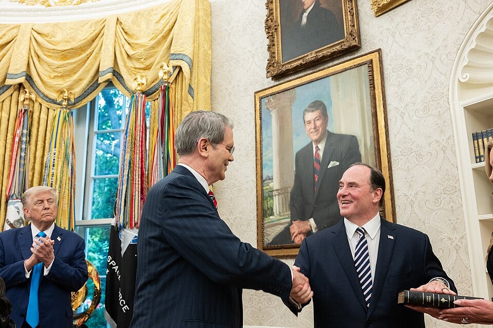 File:President Donald Trump participates in the swearing-in ceremony for the Secretary of the Navy John Phelan in the Oval Office (54577784428).jpg