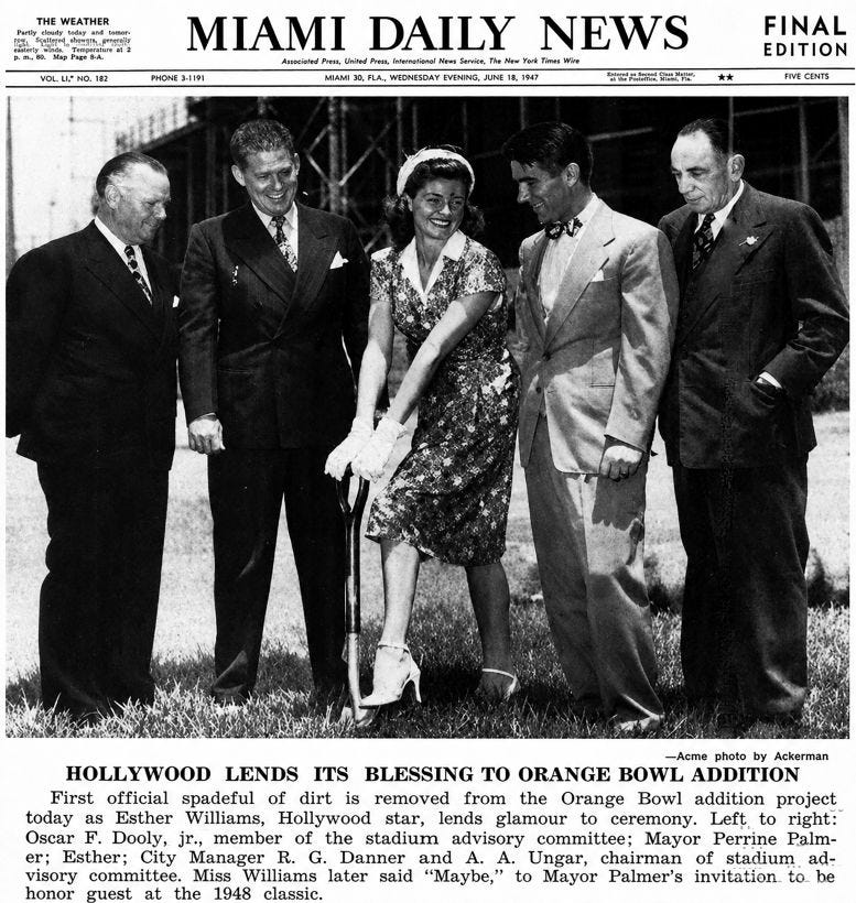 Sports page of the Miami Daily News, Final Edition, on June 18, 1947. Sports page of the Miami Daily News, Final Edition, on June 18, 1947.
