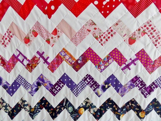 Zig Zag Quilt Top Detail Zig Zag Quilt Top Detail