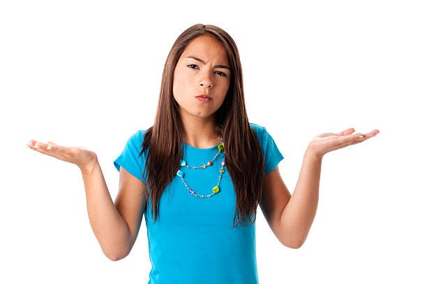 1,100+ Girl Shrugging Stock Photos, Pictures & Royalty-Free Images - iStock  | Girl shrugging shoulders