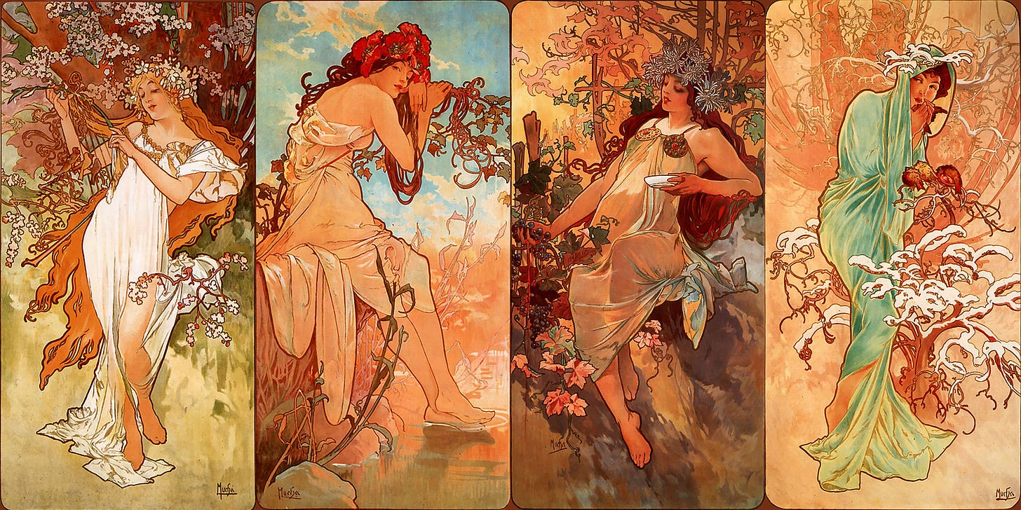 File:Four Seasons by Alfons Mucha, circa 1896.jpg - Wikimedia Commons