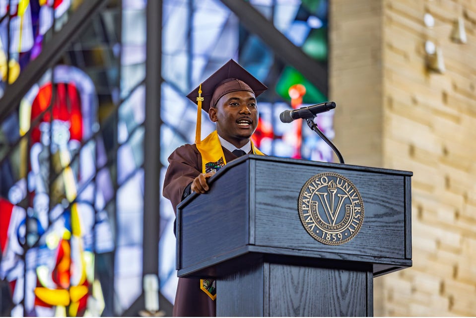Baccalaureate address, Valparaiso University. May 2025.