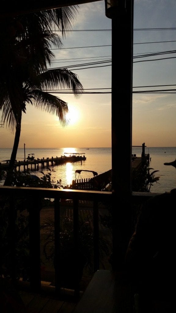 beautiful sunset from the splash inn