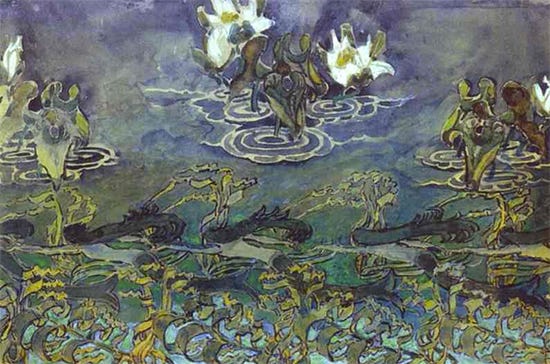 Water Lilies, 1895, Mikhail Vrubel Water Lilies, 1895, Mikhail Vrubel