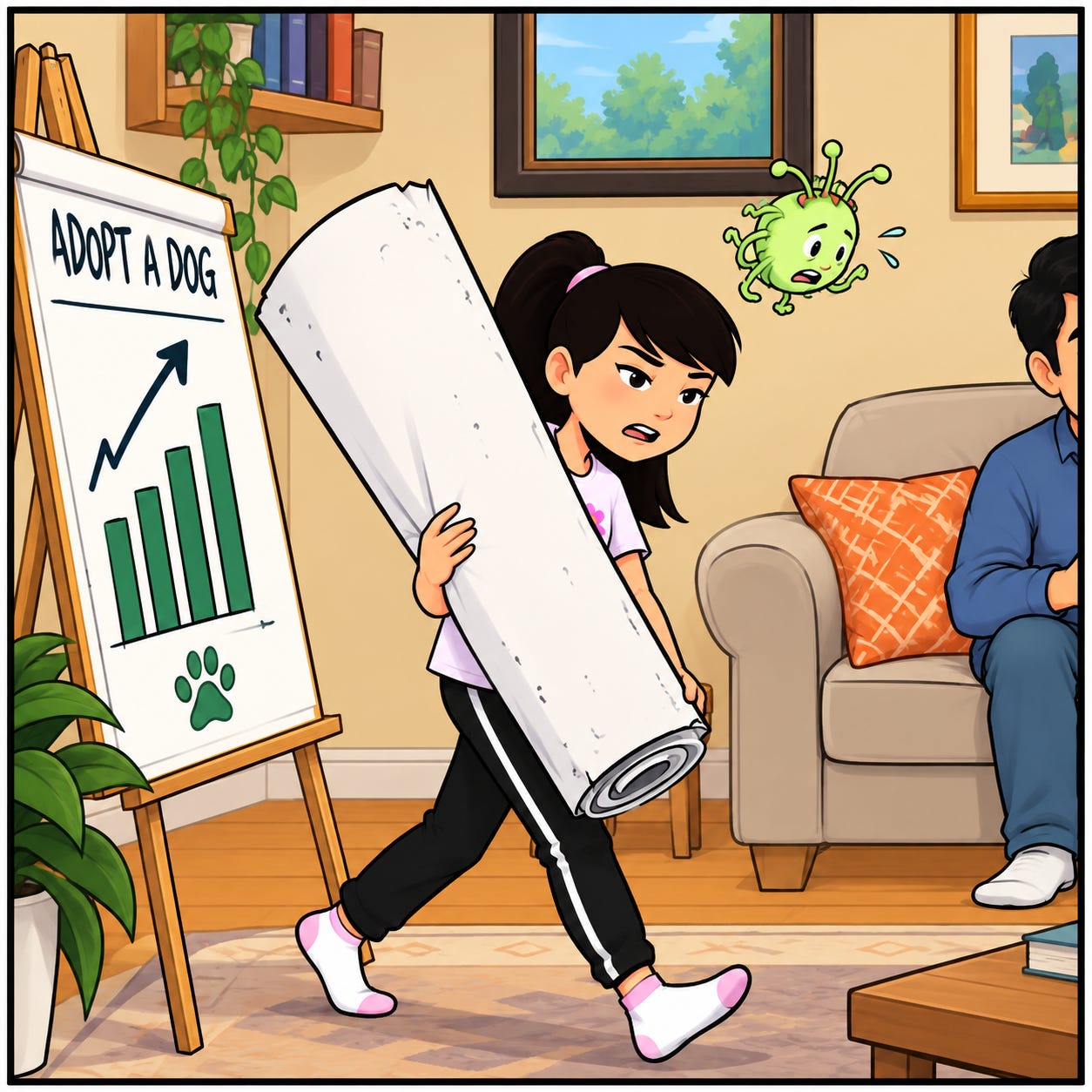 Zara presents more research to convince her family to get a dog.
