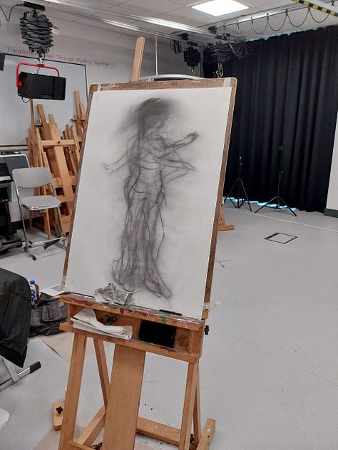 life drawing female nude cardiff merthyr