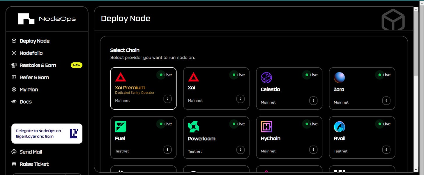 The NodeOps Console The NodeOps Console