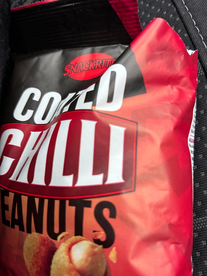 Nuts and a wet dog.