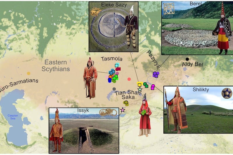 Map showing major Iron Age Eurasian steppe sites included in the study. Ancient DNA reveals evidence of elite dynastic rule among Iron Age Eurasian steppe nomads. Credit: Study authors.