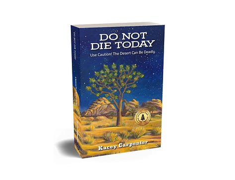 Images of Do Not Die today on book, mobile phone, and table, National Park Mystery Thriller