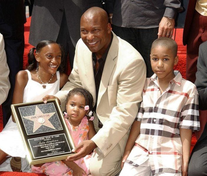 john singleton received hollywood walk of fame with children john singleton received hollywood walk of fame with children