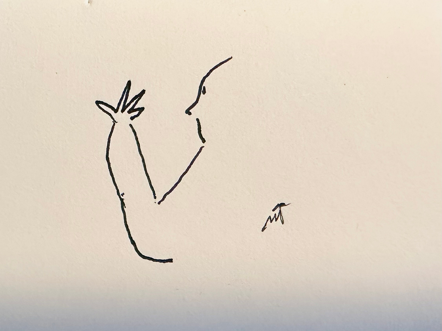 Missing finger doodle. Copyrighted by Mark Tulin