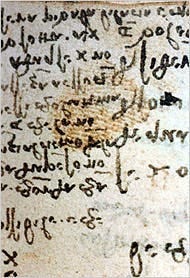 Leonardo da Vinci's fingerprints.