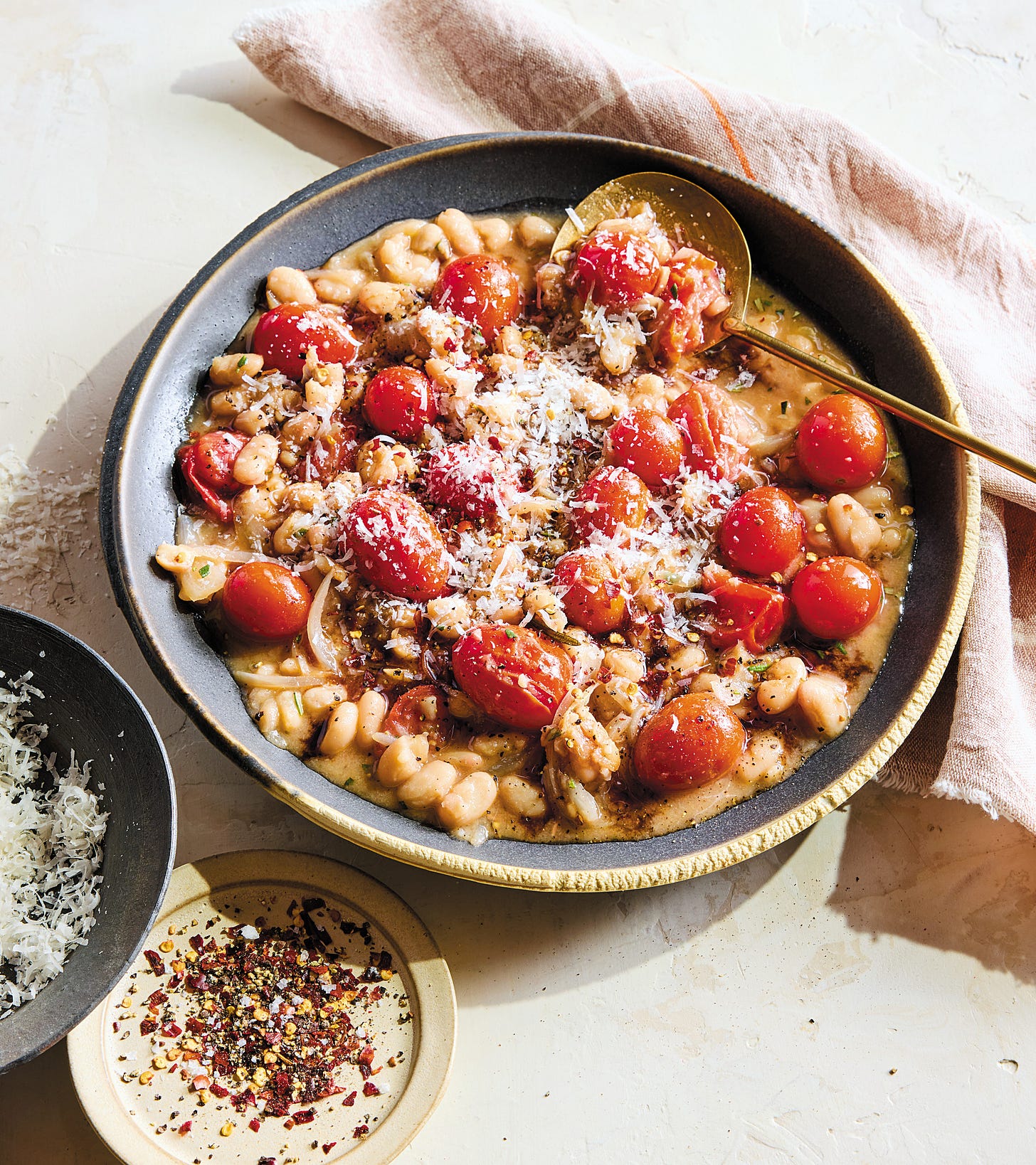 White beans with tomatoes.