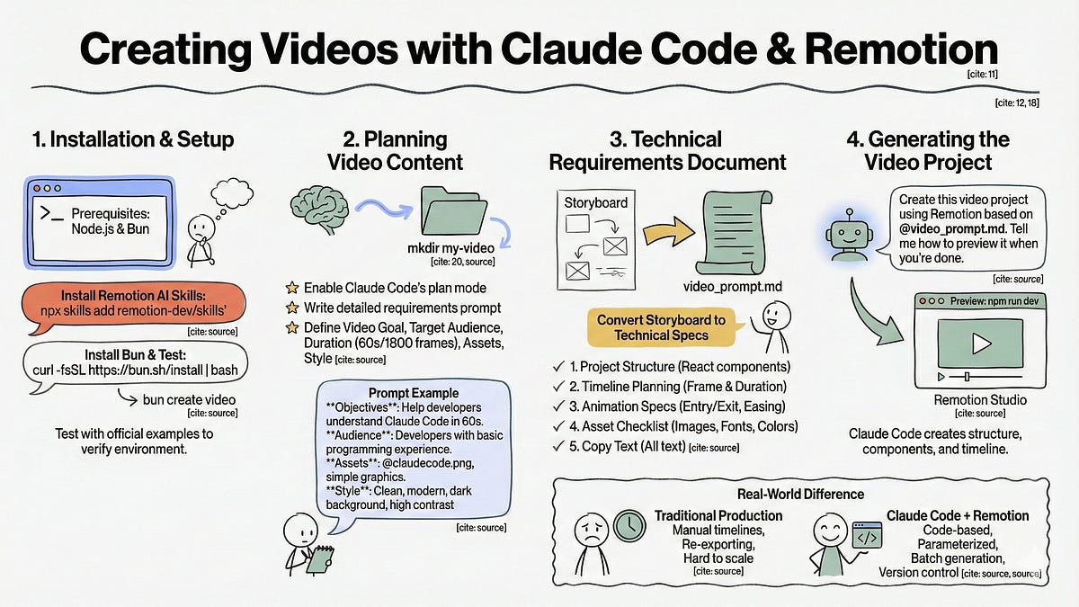 Generate Videos with Claude Code: A Practical Remotion Guide