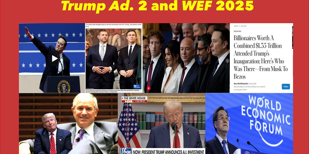 Trump Ad. 2 and WEF 2025 . See Who's Showing the Signs and Pulling the Strings. No A.I. No mRNA. No Operation Stargate to Inject Us with 'Customized Vaccines'.