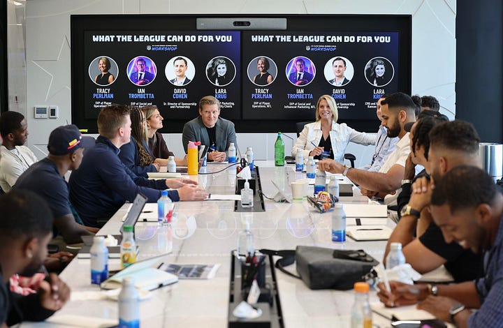 Images from the NFL Player Personal Branding & Social Workshop