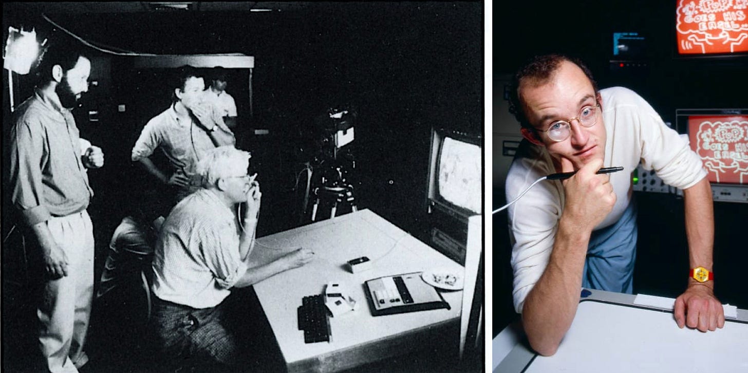 David Hockney and Keith Haring Quantel Paintbox David Hockney and Keith Haring Quantel Paintbox
