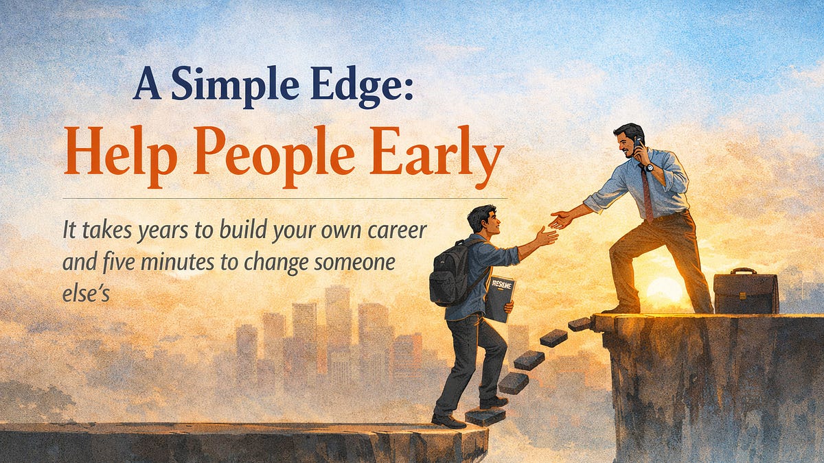 A Simple Edge: Help People Early - David Cahn's Substack