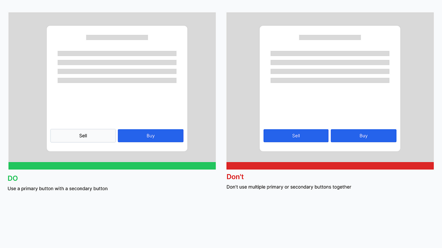 button placements in UI button placements in UI