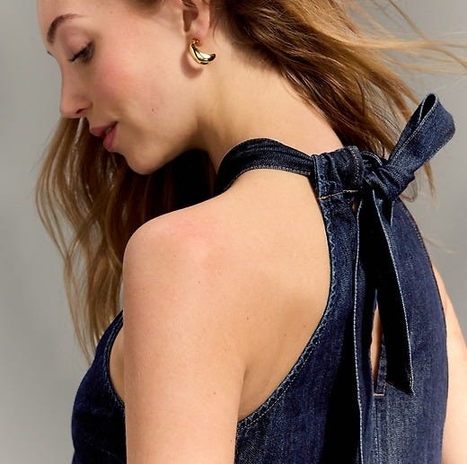 Image number 4 showing, Old Navy x Christopher John Rogers Jean Peplum Halter Top