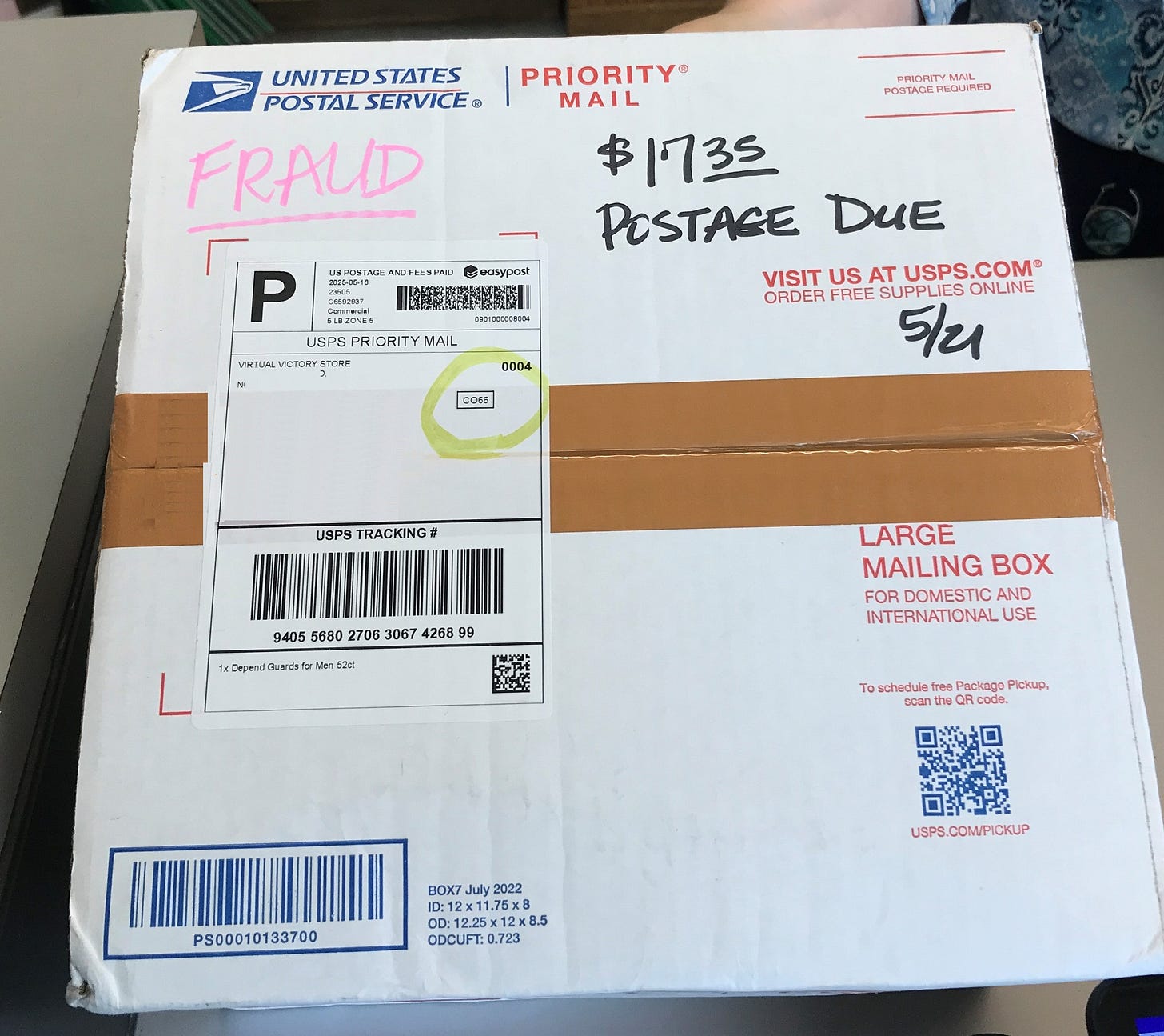 Requested Repost: More on Counterfeit Parcel Postage Labels and, Yes ...