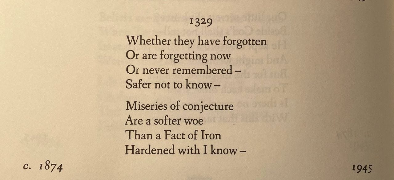 poem #1329 by Emily Dickinson