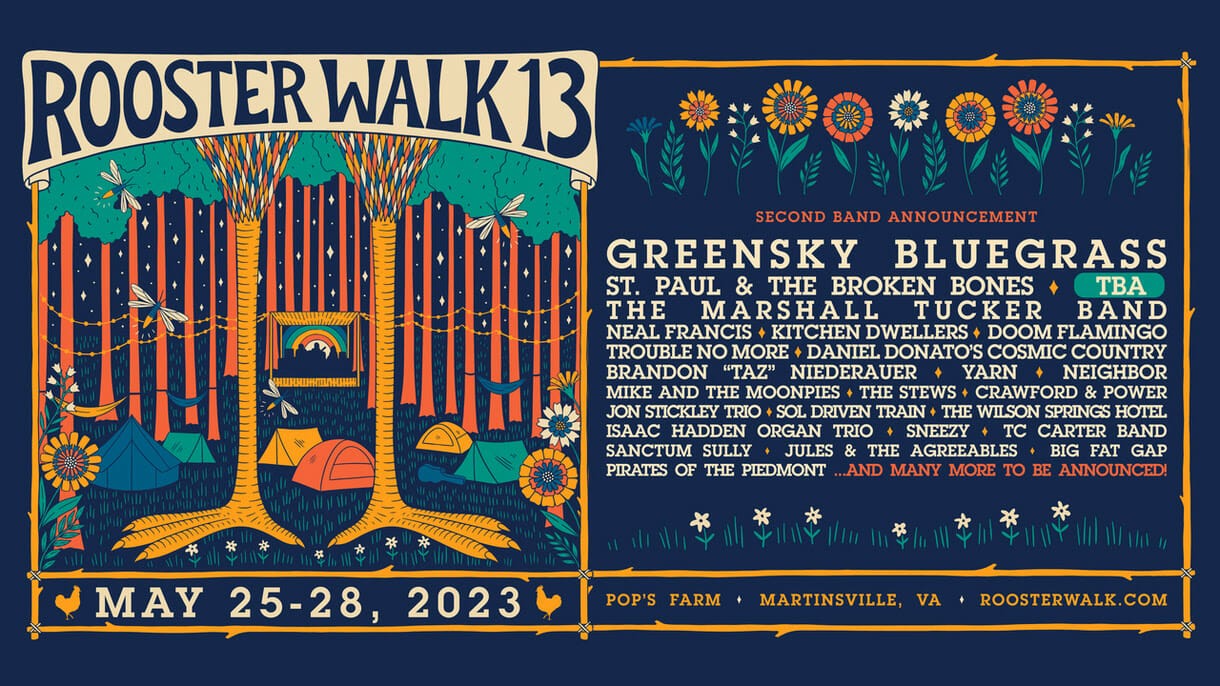 Rooster Walk 13 Expands Lineup: St. Paul & The Broken Bones, Neal Francis, Daniel Donato and Rooster Walk 13 Expands Lineup: St. Paul & The Broken Bones, Neal Francis, Daniel Donato and