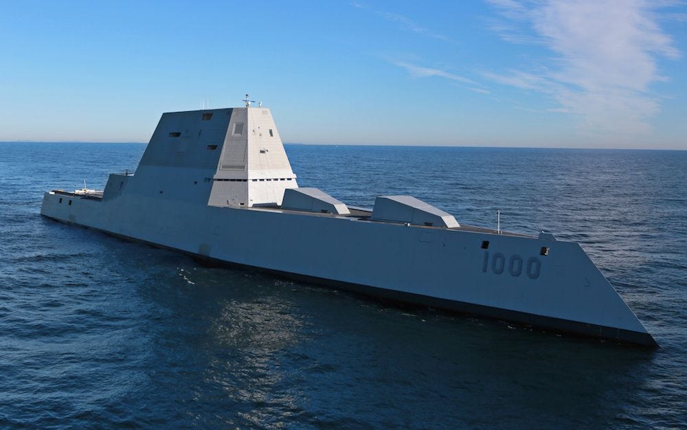Bon Voyage: US Navy's Futuristic Destroyer Sails Out to Sea | Live Science