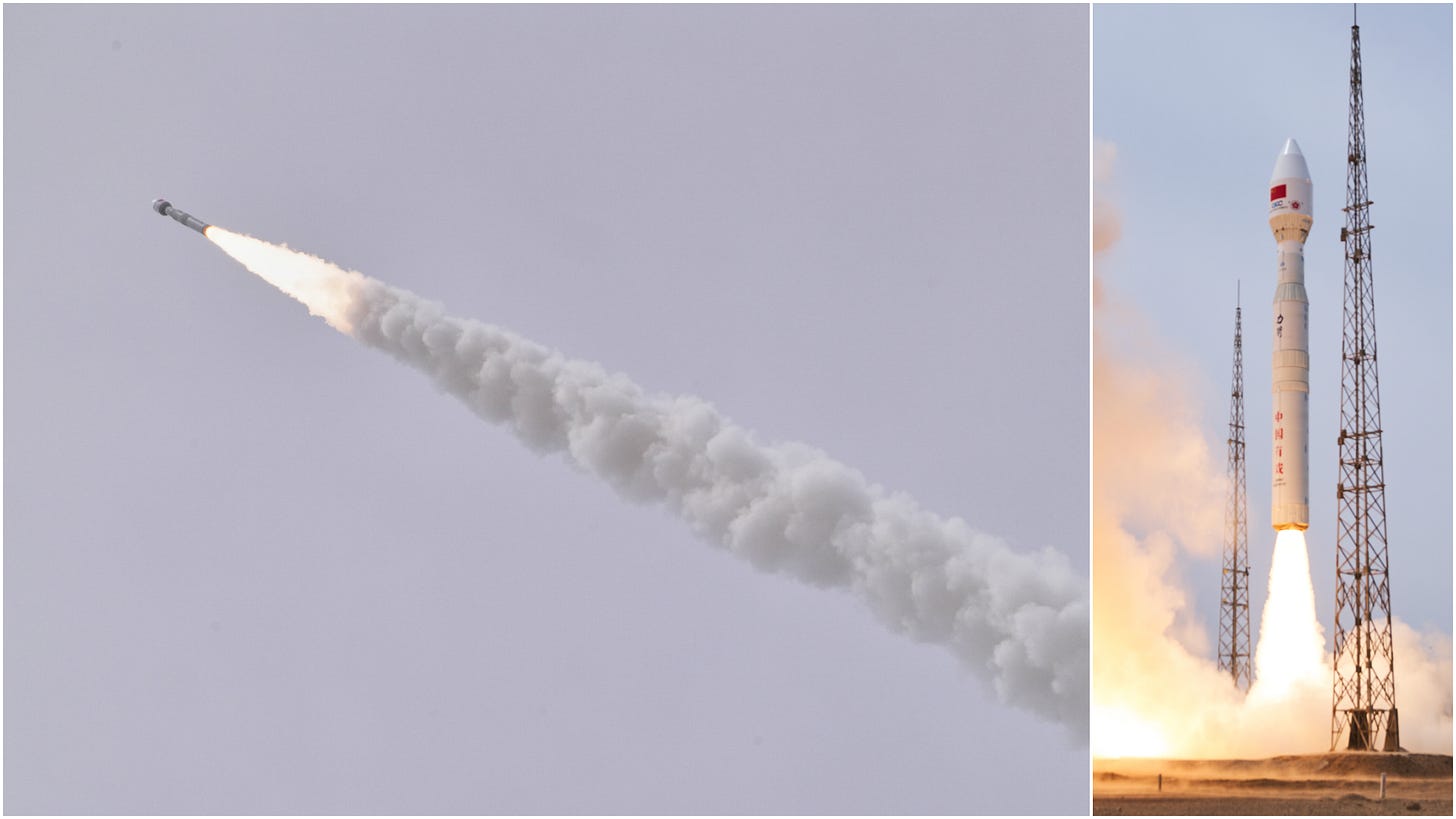 The Kinetica-1 Y13 vehicle departing from Launch Area 130 at the Jiuquan Satellite Launch Center on May 15th 2026.