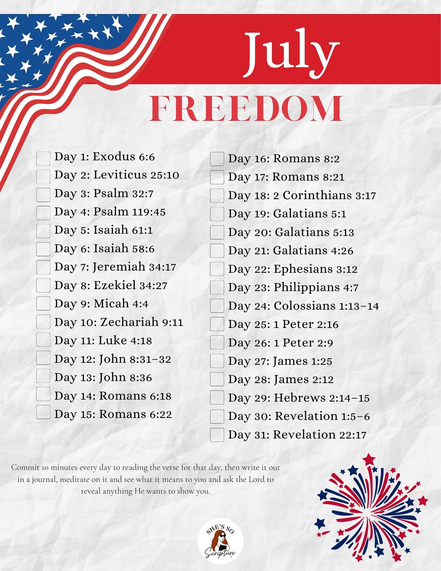 July 2026 Bible Reading Plan