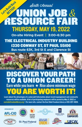 a graphic detailing the union job fair