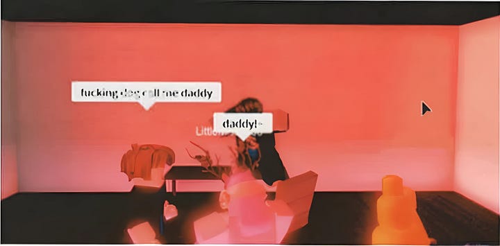 Roblox images presented in court filings by the Sate of Louisiana