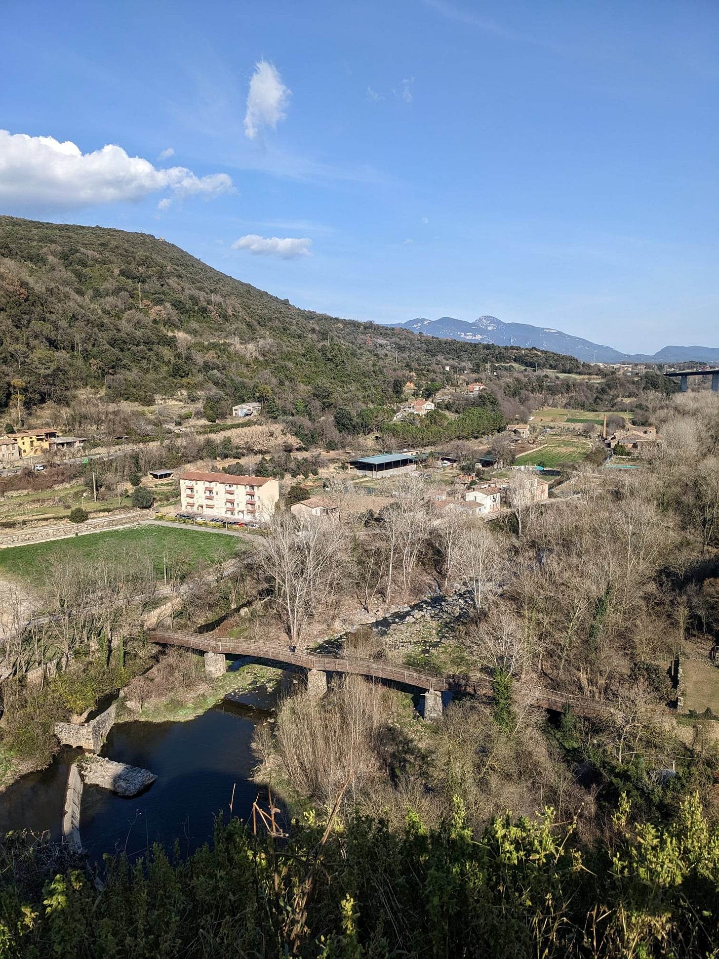 view from the edge of the cliff in the town