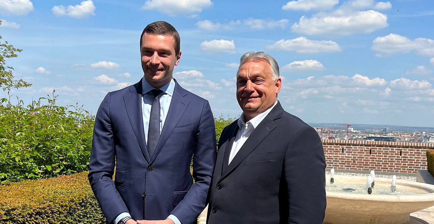 Jordan Bardella prend la tête du groupe lancé par Orban au Parlement  européen - Entrevue