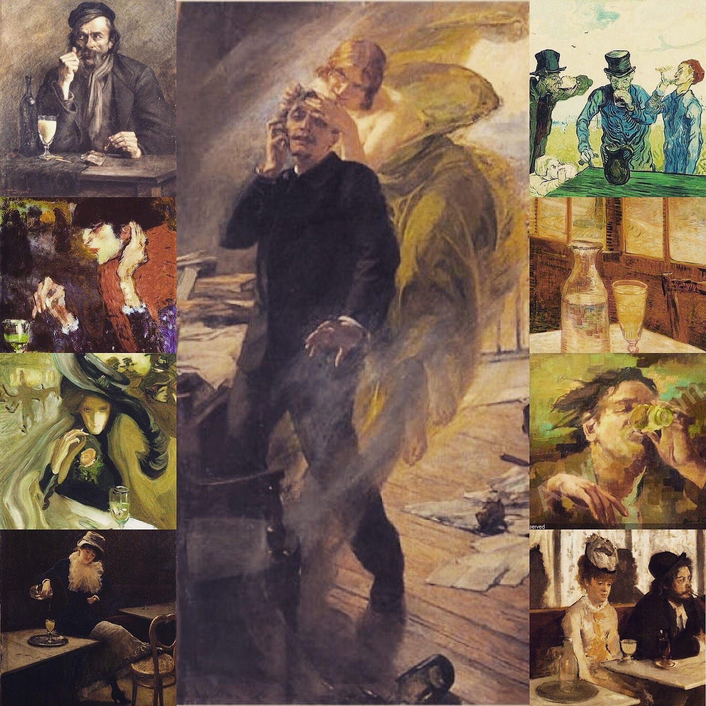 Absinthe in art nouveau. It's said to be the muse of famous artists and ...