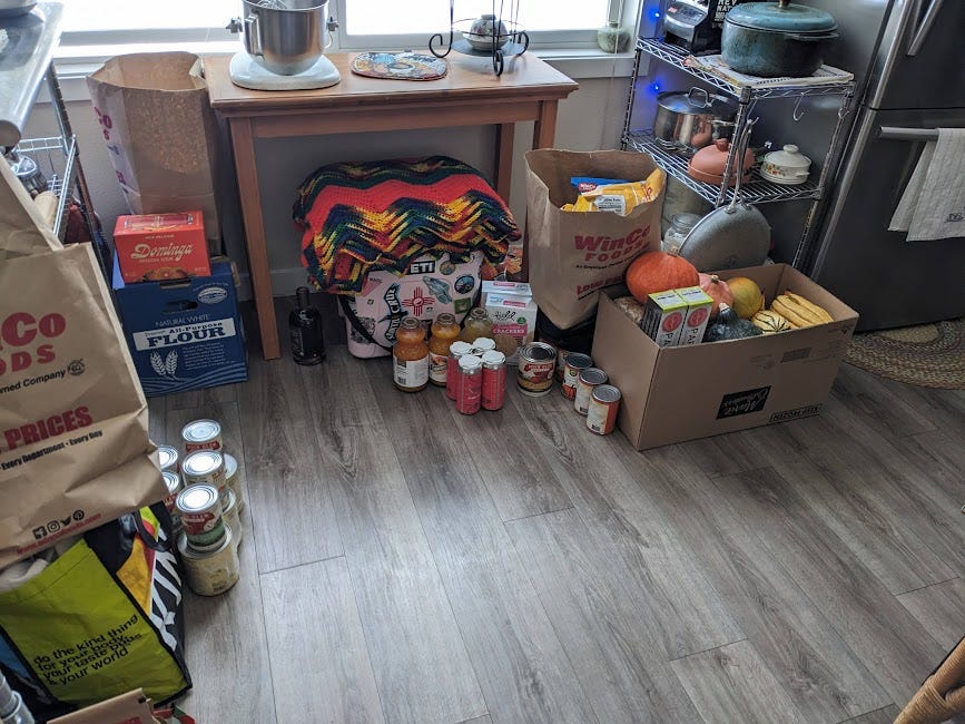 unpacking our supply haul