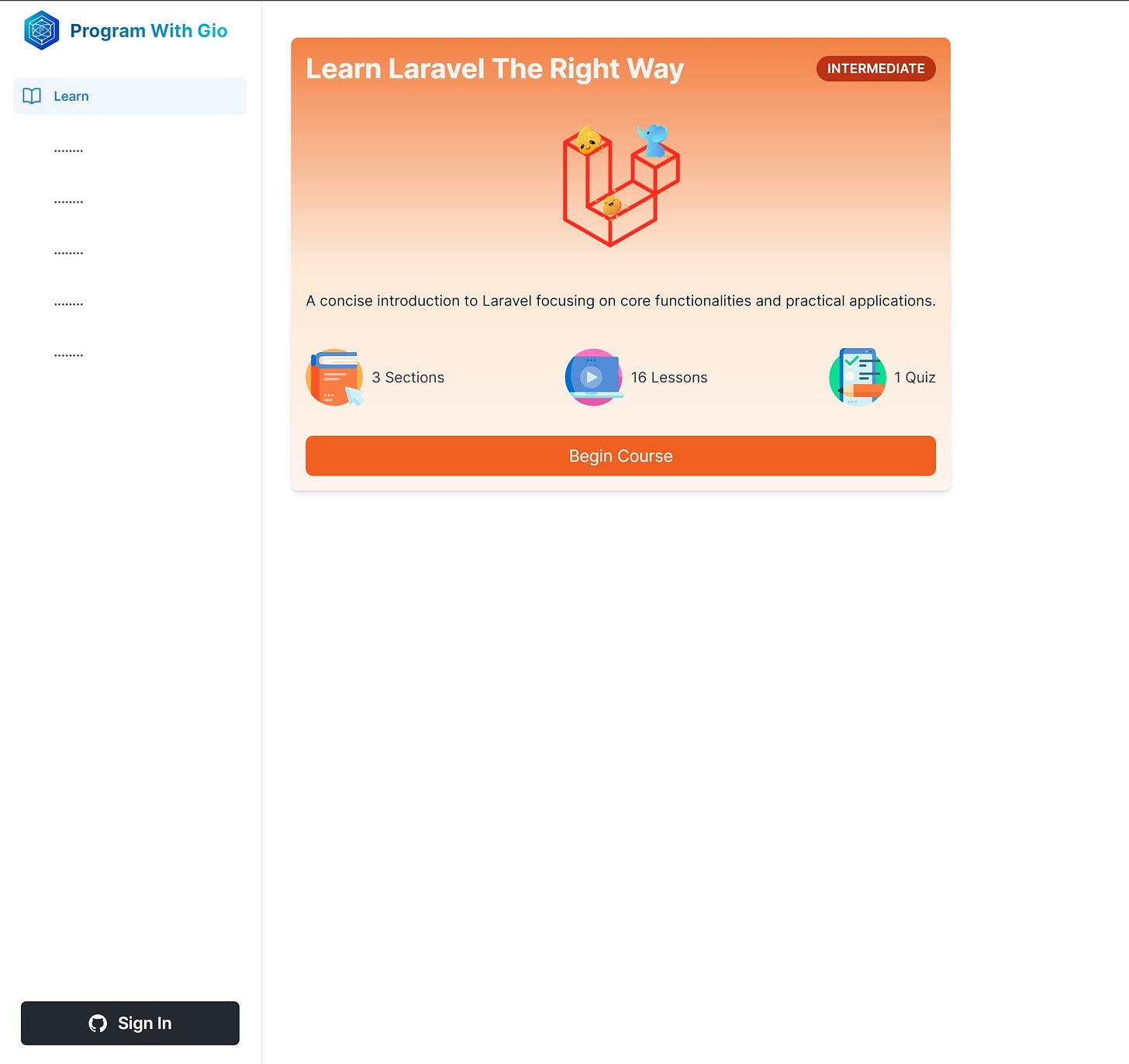course platform layout course platform layout