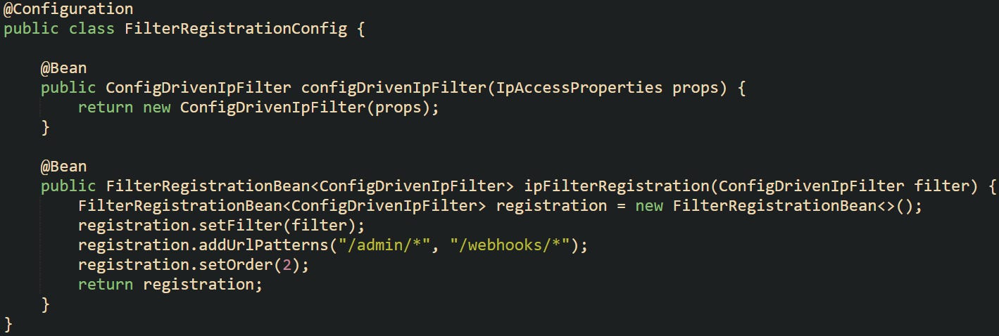 IP Whitelisting in Spring Boot Filters for Restricted Endpoints