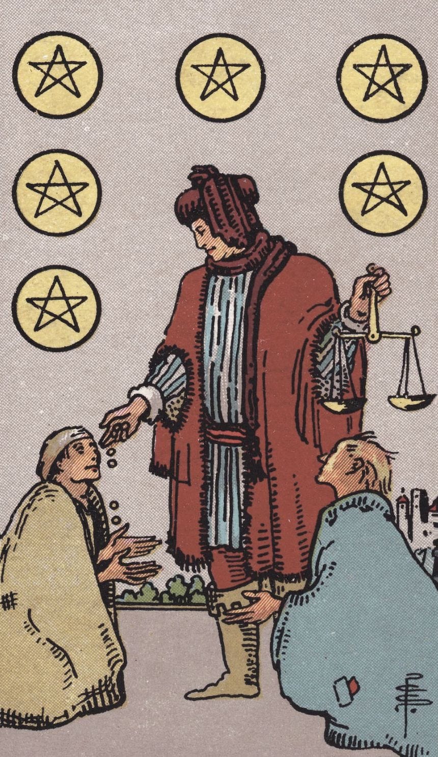 Rider Waite Smith Five of Pentacles Tarot Card Meaning