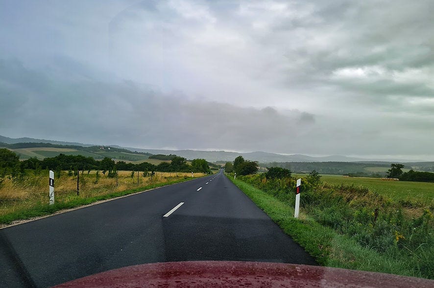 Reflect, realign, and move forward with intention. Driving to a retreat in Hungary, 2021.