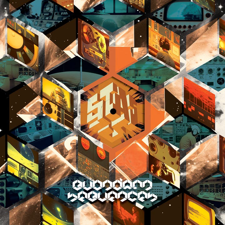 Funki Porcini’s Fast Asleep album cover, one of many that Kev designed for Ninja Tune, and Stasis's Quondam Sequences for De:tuned