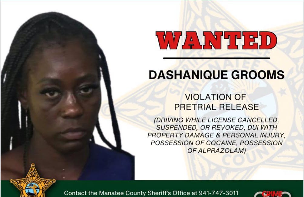 Manatee County Sheriff’s Office Seeks Woman for Violation of Pretrial Release